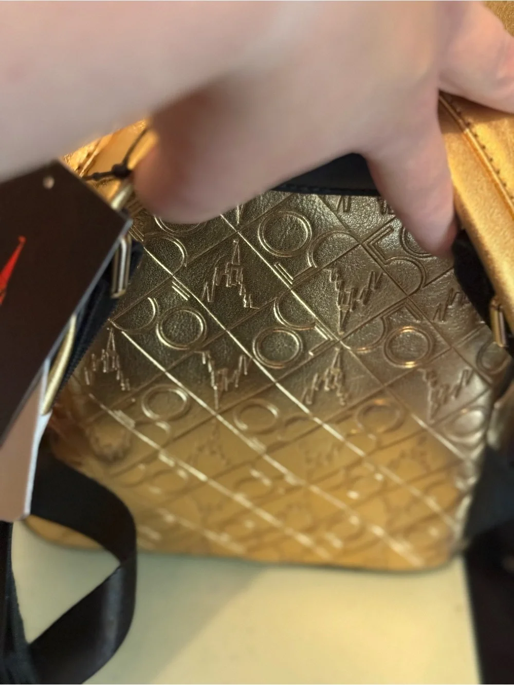 Loungefly Metallic Gold 50th Anniversary Mini Backpack